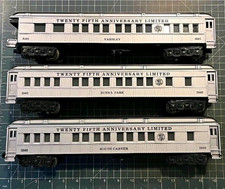 Lionel O Gauge Twenty Fifth Anniversary Ltd Passenger Cars 2501-2503 picture