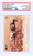 Ace Bailey Toronto Maple Leafs Signed 1991-92 Pro Set Ace Bailey #335 PSA Card picture