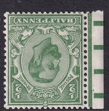 GB GV SG335wi ½d Green WATERMARK INVERTED - mounted mint picture