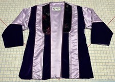 Vintage Open Jacket Opus 1 100% Cotton Hippie One Size Handmade Purple Boho  picture