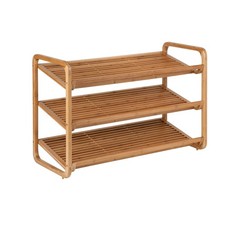 Honey-Can-Do SHO-01599 Bamboo 3-Tier Shoe Shelf picture