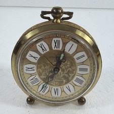 Vintage Phinney Walker Alarm Clock Brass Mechanical Wind Up West Germany WORKS picture