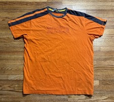 VTG Nike Center Spellout T Shirt Men’s Size XL Burnt Orange Gray Tag Stitched picture