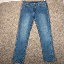 APC Petit New Standard Mens Slim Tapered Jeans Blue Size 31 Button Fly picture