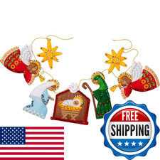 Bucilla Felt Applique Garland Kit Nativity Perfect For Diy Arts And Crafts picture