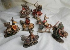 Vintage OOP Ral Partha & Grenadier Metal Mounted Knights Lot of 7 D&D 1970s/80s picture