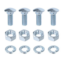 Chrome Bumper Bolts Kit 7/16 Carriage Blots Capped round Head Compatible with Fo picture