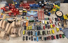 Huge Wooden Train Set Trains Tracks Bridges Buildings Accessories Thomas picture