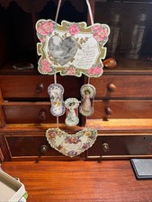 Antique VICTORIAN  three level hanging sweetheart card picture