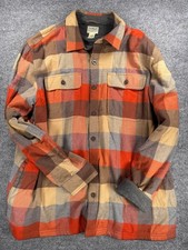 L.L.Bean Fleece Lined Flannel Jacket Shacket Cabin Gorpcore Utility Plaid EUC XL picture