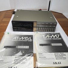 Akai EA-M7 & AT-M5/L Graphic Equalizer & Tuner w/ Manuals - TESTED & WORKS READ* picture