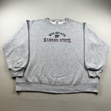Vintage Kansas State Wildcats Sweatshirt Mens Large Gray University College y2k picture