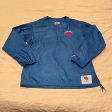 1980s Chicago Cubs MLB Diamond Wind Breaker Jacket Professional Medium Blue picture