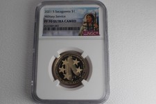 2021 S $1 Sacagawea Dollar - Military Service NGC PF 70 Ultra Cameo picture