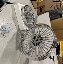 Heritage Softail Classic FLSTC 21x3.5 16x3.5 Fat Spoke Wheels Rims for Harley picture