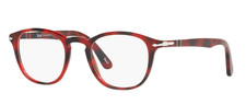 Persol PO3143V 1100 Red Grid Men's 47mm Square Plastic Eyeglasses picture