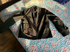 Prada Men’s Black Cotton Zip Jacket Short Length Point Collar Size 48 picture
