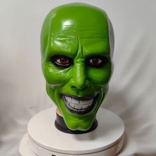 The Mask Jim Carrey Green Latex Mask Halloween Party Movie Cosplay Costume Prop picture