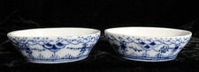 Royal Copenhagen Blue Fluted Half Lace Dish Salt Cellars 755 Denmark c. 1935-49 picture