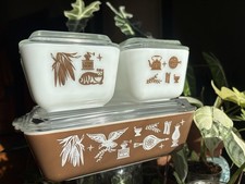 Vintage Pyrex Early American Refrigeration Storage Set “Fridgies” (Nice) picture