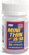 6-30ct BOTTLES MINI THIN 25/50 EF ENERGY BOOSTER ( 180 ) PILLS picture