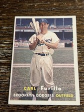 1957 TOPPS CARL FURILLO #45 DODGERS EXCELLENT OR BETTER picture