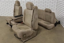 99-02 Chevrolet Silverado Ext Cab Cloth Seats Set Tan 52D picture