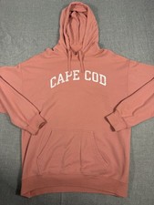 ComfortWash Hanes Cape Cod Hoodie Mens Large L Salmon Pink Pullover Sweatshirt picture