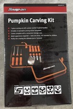 NEW Snap-on Tools ORANGE Handle Pumpkin Carving Set SSX26P133 7 Piece with Case picture