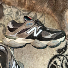 New Balance 9060 Black Castlerock U9060BLK Low Top Suede Lace-Up Sneakers picture