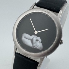 VTG Larry LaBonte in the Beginning Quartz Watch Unisex Silver Black New Battery picture