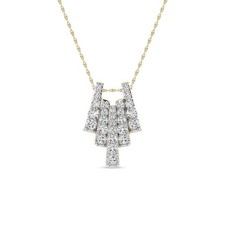 1/3 Cttw Natural Diamonds Fashion Pendant Necklace for Women's in 10K Gold picture