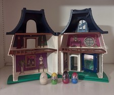 VTG 1976 Weebles Wobble Folding Haunted House Rare Glow Ghost, Witch, Boy, Girl picture