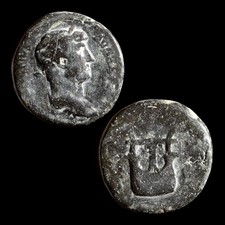 Hadrian AE Semis Ancient Roman Bronze Coin picture