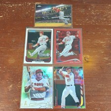 MIKE TROUT 5 Card Lot Refractors, Topps Chrome, Bowman Chrome Anaheim LA Angels picture