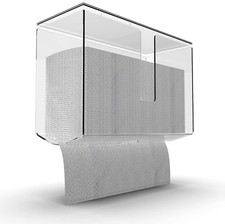 Cq acrylic Wall Mount Paper Towel Dispenser with Lid,Clear Folded Paper Towel Ho picture