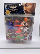 Vintage 1996 Space Jam WB Playmates Michael Jordan and Sylvester New Sealed picture
