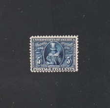 US #330 1907 5c Blue Pocahontas Unused F/VF/Hinged picture