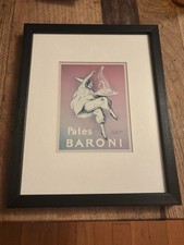 Leonetto Cappiello Pates Baroni Vintage Ad Framed Art Print 11x14 Pasta Decor picture