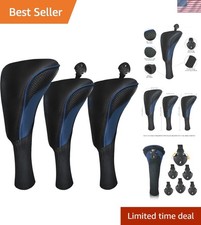 Elegant 3 Pcs Golf Club Head Covers in Breathable Nylon with Dust-Proof Features picture