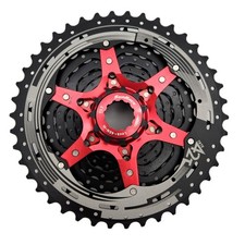 SunRace MX3 10-Speed 11-42T Bike Cassette fits Shimano SRAM HG MTB Black Red picture