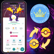 Pokémon TRADE—GO || Shiny Gigantamax Charizard—Registered 20k Stardusts—Digital picture