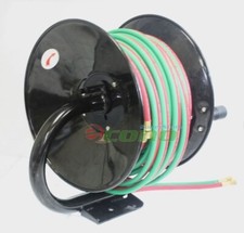 Manual 100ft Welding Hose Reel Mount w/Twin Oxy Acetylene 300psi 100' Weld Hoses picture