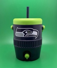 Seattle Seahawks - Blue Mini Beverage Cooler with Straw - NEW Never Used picture