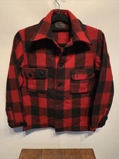 VTG 1950s Chippewa Woolen Mills Red Buffalo Plaid Flannel Hunting Wool Men Small picture