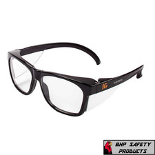 Kleenguard Maverick Safety Glasses, Black Frame, Clear Lens, 12/CT (KCC49309) picture