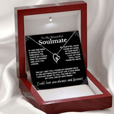 To My Soulmate/Wife Necklace Gift for Valentine Fiancée/Girlfriend Gifts for Her picture