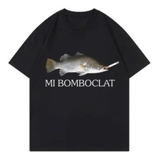 Mi Bomboclat Shirt, Funny Smoking Fish Meme Sweater, Cursed Brain Rot T-Shirt picture