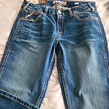 Ariat Rebar WorkFlex Women’s Bootcut Blue Medium Wash Denim Jeans Size 29 picture