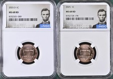 2025 P&D Lincoln Shield Cent 1C NGC MS68 RD Lincoln Label THE LAST REAL PENNY picture